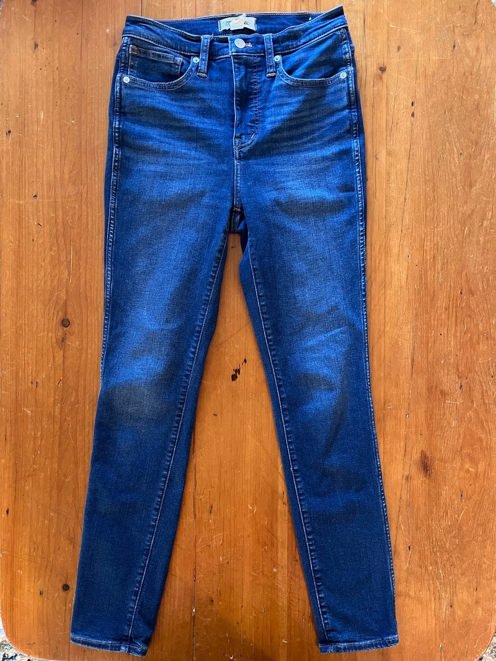 Madewell Women’s 10” High Rise Skinny Jean in a Dark Worn Wash